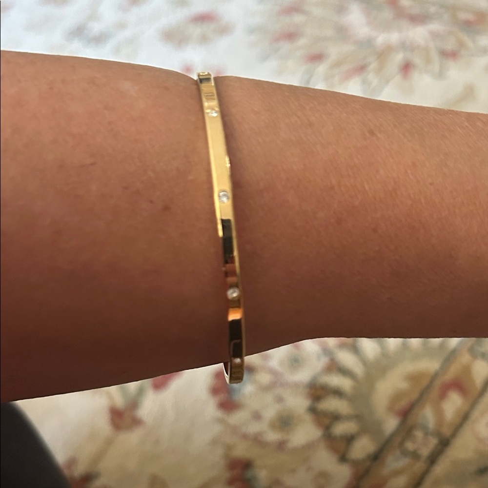 Swarovski Gold Bracelet with Crystal Accents